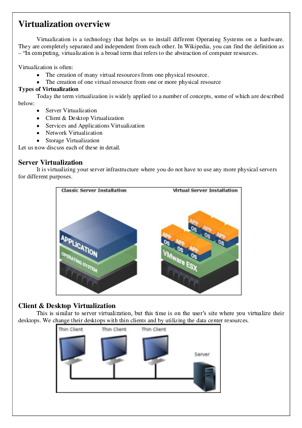 (DOC) Virtualization overview