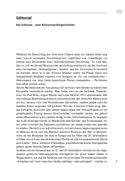 Die Schweiz – eine Kulturtransfergeschichte