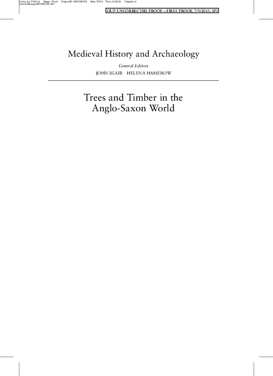 Meanings of Timber and Stone in Anglo–Saxon Building Practice