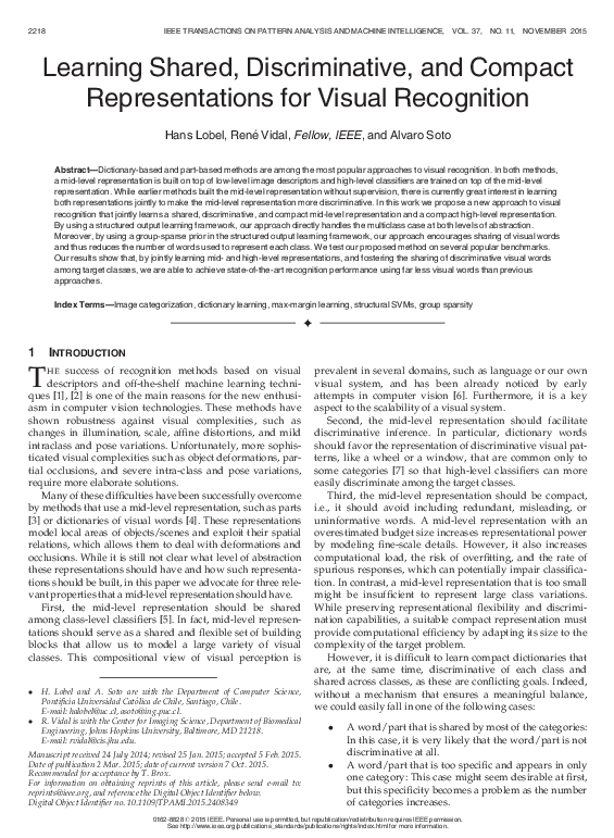 (PDF) Learning Shared, Discriminative, and CompactRepresentations for ...