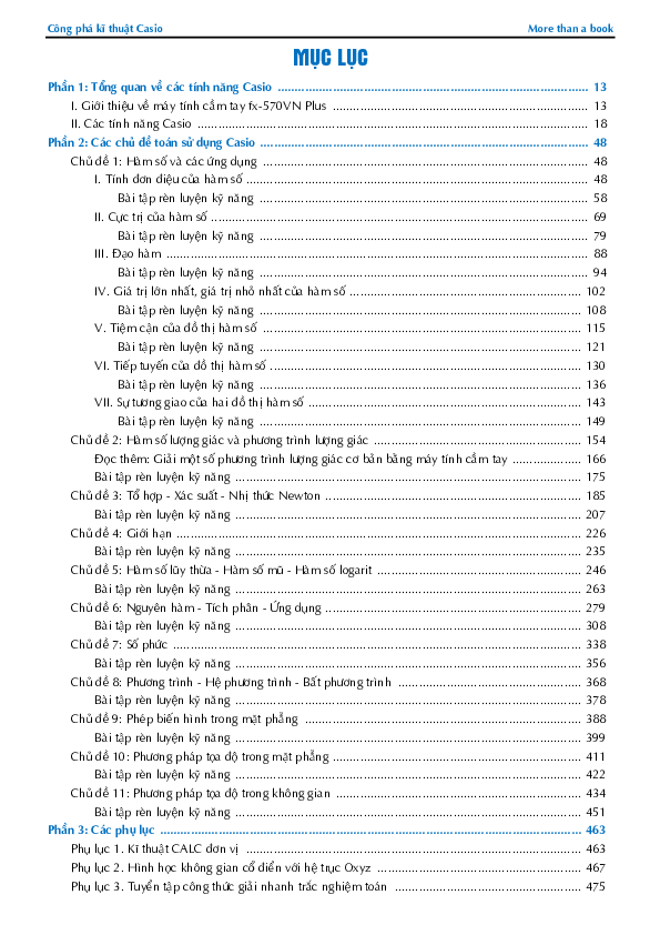 First page of “Công phá kĩ thuật Casio”
