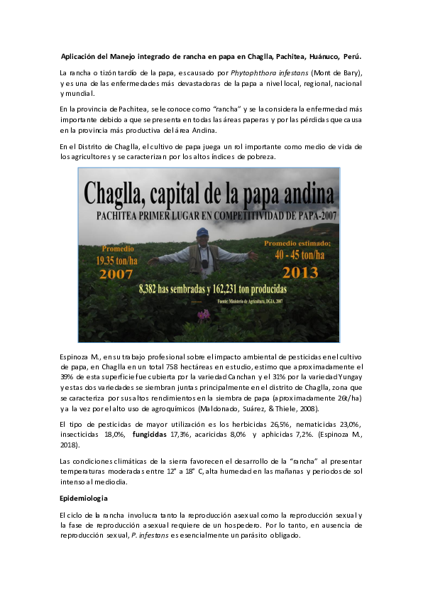 (PDF) Aplicacion del Manejo integrado de rancha en el cultivo de papa ...