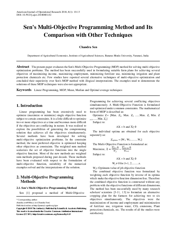 (PDF) AJORSen's Multi-Objective Programming Method and Its Comparison ...