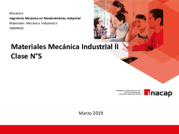 (PDF) Materiales Mecánica Industrial II Clase N°5