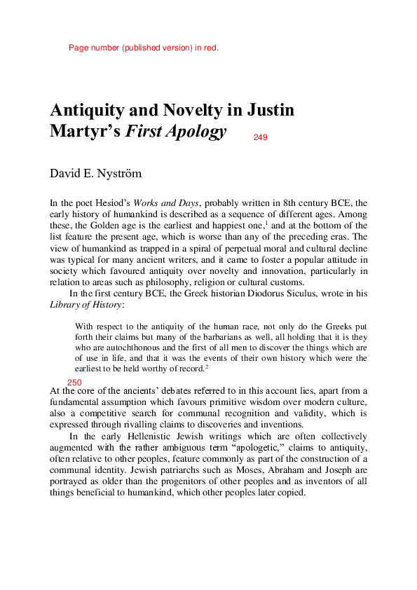 St justin martyr first apology picture