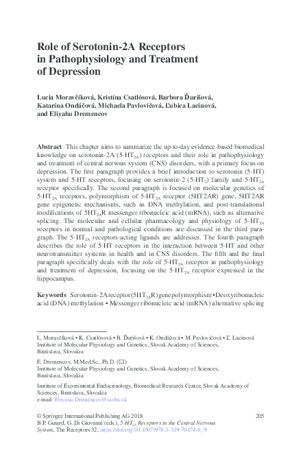(PDF) Role of Serotonin-2A Receptors in Pathophysiology and Treatment ...