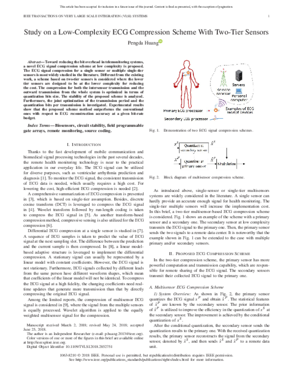 (PDF) Study on a Low-Complexity ECG Compression Scheme With Two-Tier ...