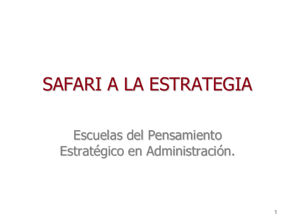 Safari A La Estrategia Pdf Completo www.academia.edu
