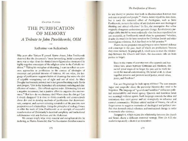 (PDF) Purification of Memory: A Tribute to John Pawlikowski