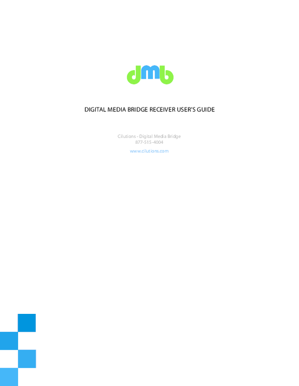 (PDF) DMB.Receiver.Users.Guide