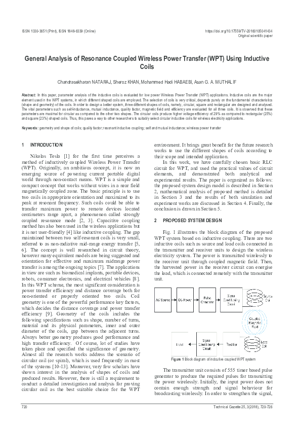 (PDF) General Analysis of Resonance Coupled Wireless Power Transfer ...