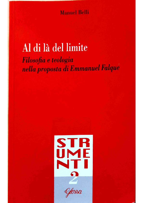 (PDF) Al di là del limite. Filosofia e teologia nella proposta di ...