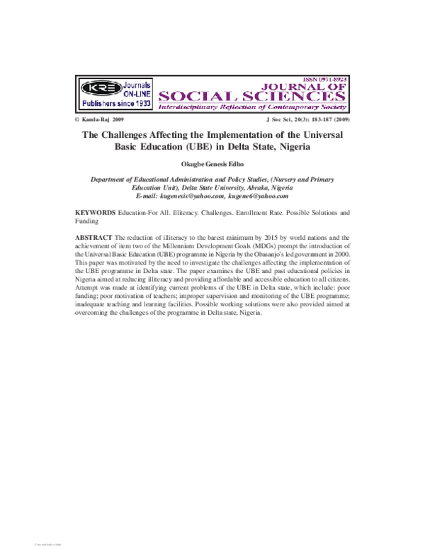 PDF The Challenges Affecting The Implementation Of The Universal pdf-the-challenges-affecting-the-implementation-of-the-universal