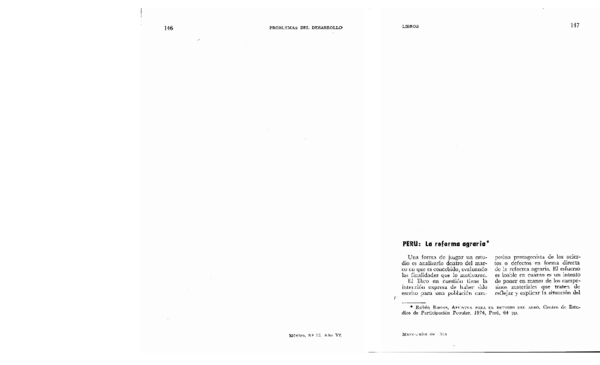 PERU: La reforma agraria