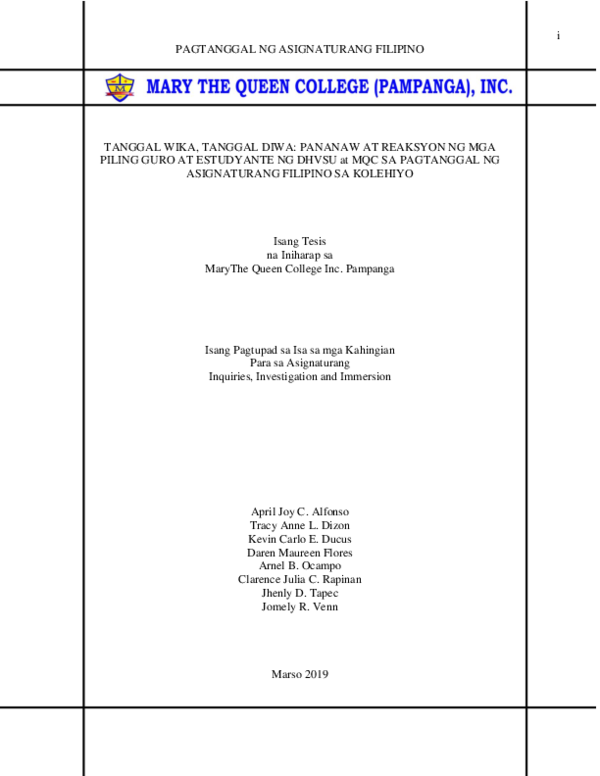Paano nakakaapekto ang asignaturang filipino sa kolehiyo at unibersidad? picture