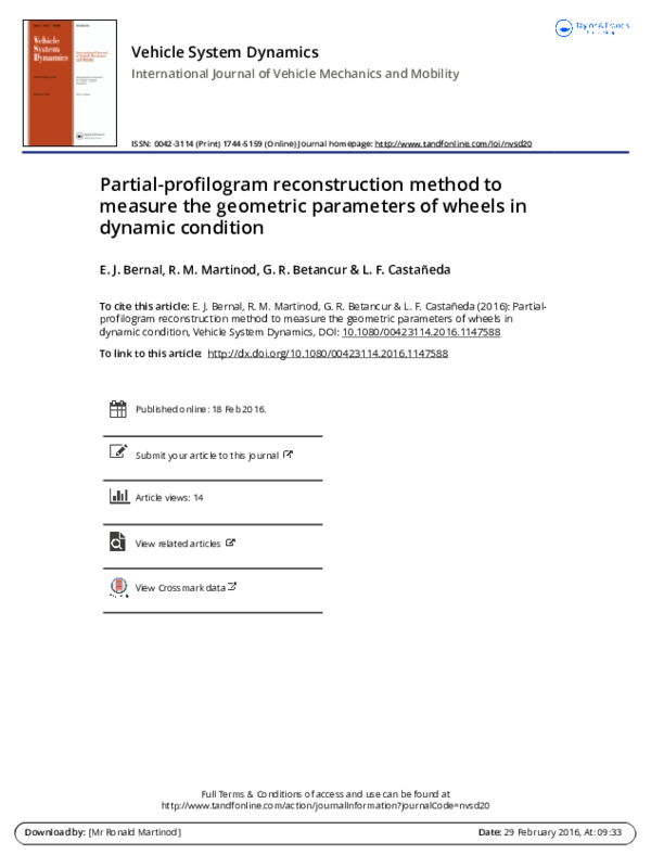 (PDF) Partial-Profilogram Reconstruction Method to Measure the ...