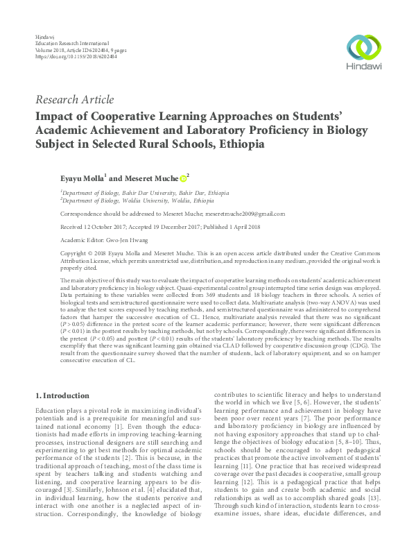 (PDF) Impact of Cooperative Learning Approaches on Students’ Academic ...
