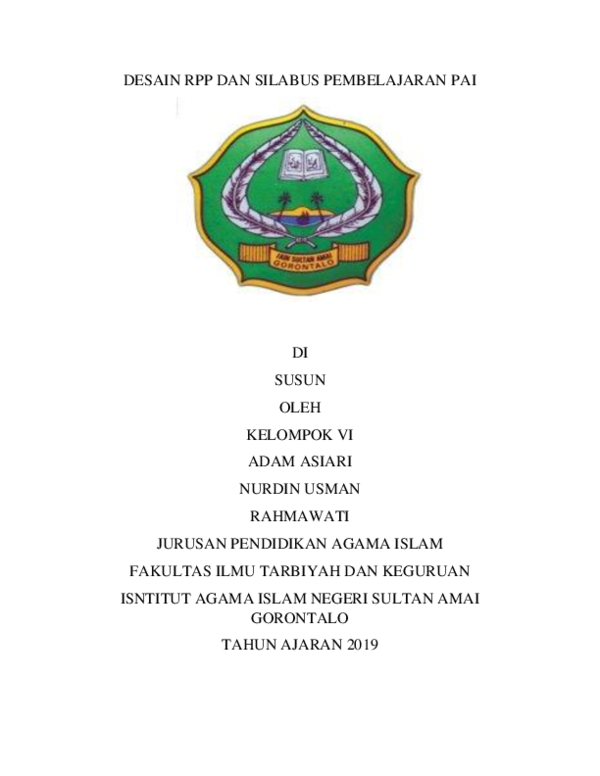 (DOC) Kelompok 6 Desain RPP dan Silabus Pembelajaran