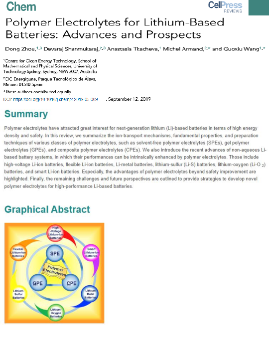 (PDF) Polymer Electrolytes for Lithium Based Batteries: Advances and ...
