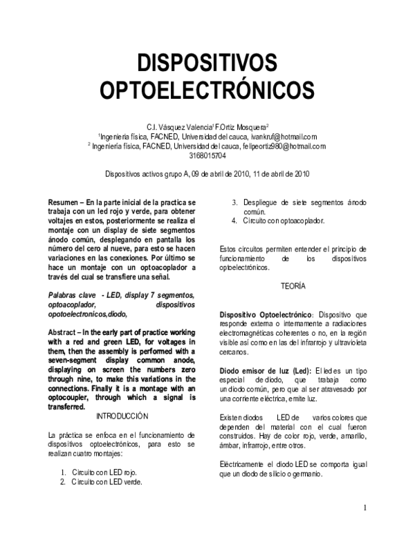 (PDF) DISPOSITIVOS OPTOELECTRÓNICOS ivan vasquez Academia.edu