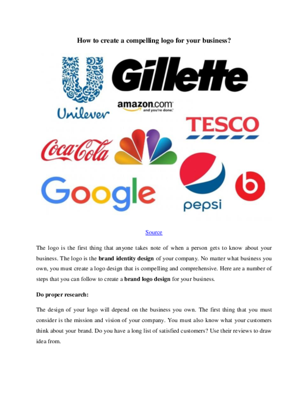 (DOC) How to create a compelling logo for your business | Barsan Saha ...