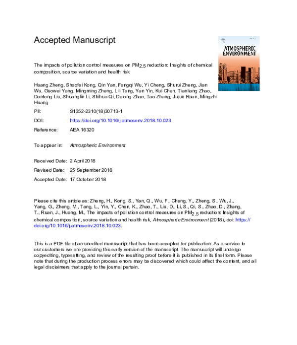  PDF Accepted Manuscript The Impacts Of Pollution Control Measures On 