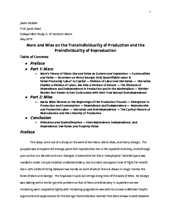 (PDF) Marx and Mies on the Transindividuality of Production and the ...