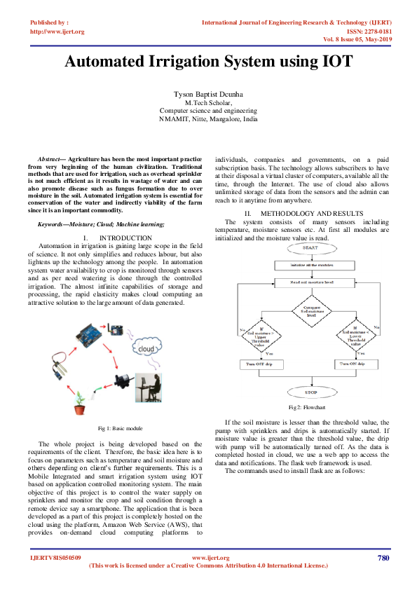 (PDF) IJERT-Automated Irrigation System using IOT | IJERT Journal ...