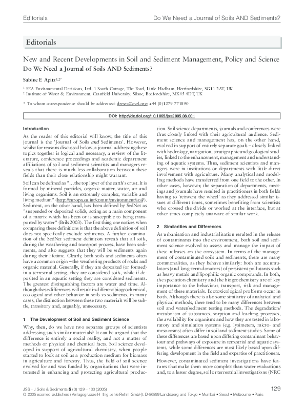  pdf management policy and science do we need a journal of soils and
