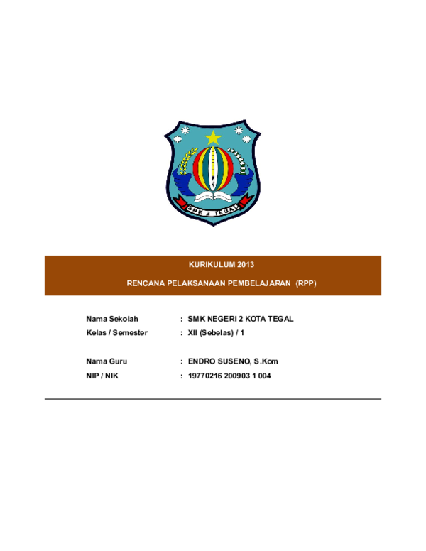 (DOC) SILABUS TEKNOLOGI LAYANAN JARINGAN Endro Suseno