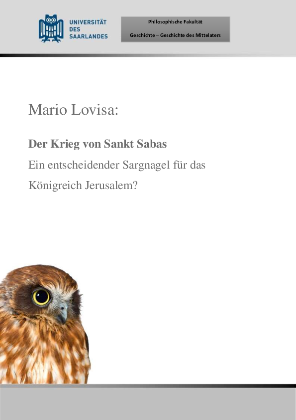 (PDF) Der Krieg von Sankt Sabas ein entscheidender Sargnagel für das