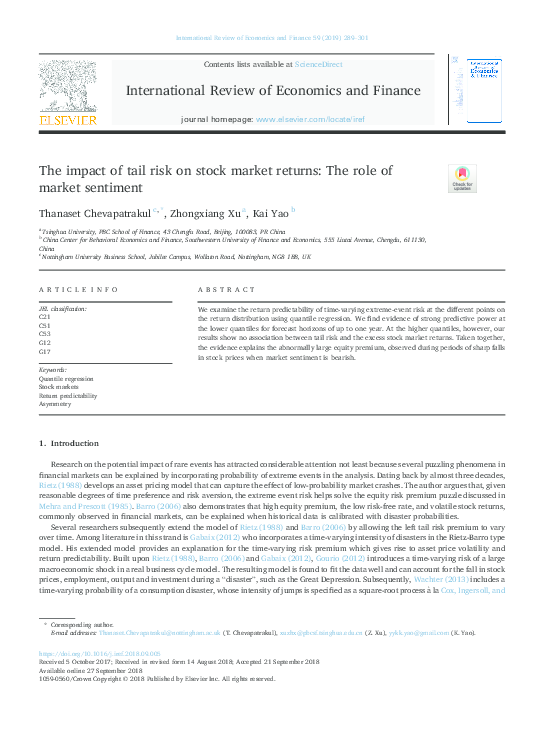 (PDF) The impact of tail risk on stock market returns: The role of ...