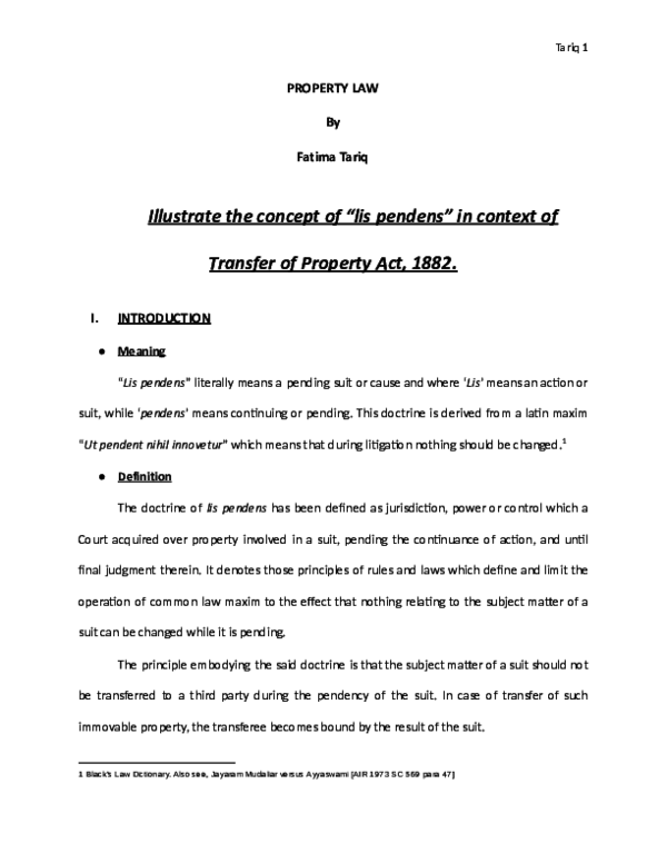 Effects of lis pendens picture