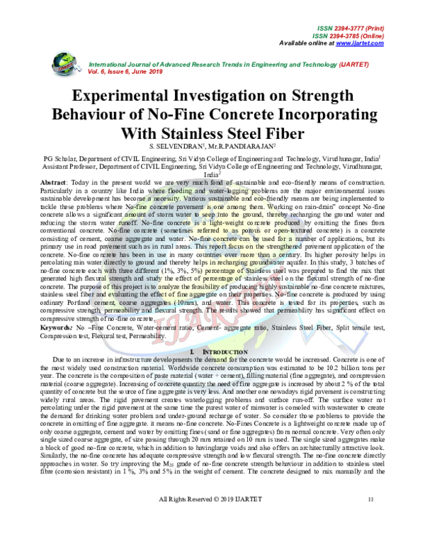 (PDF) Experimental Investigation on Strength