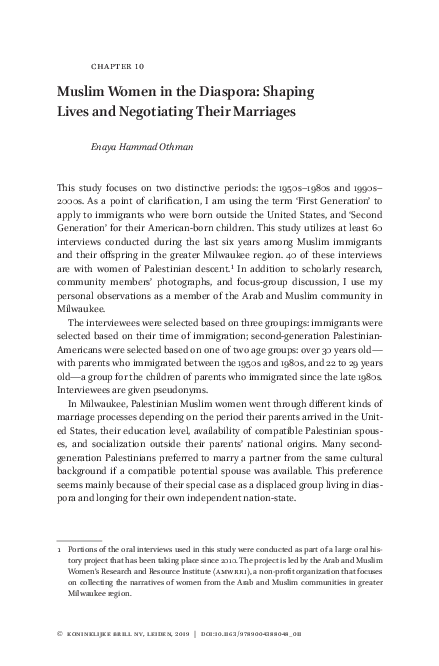(PDF) Muslim Women in the Diaspora: Shaping Lives and Negotiating Their ...