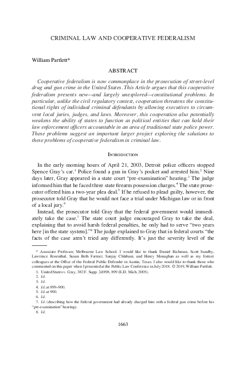 Cooperative federalism essay image