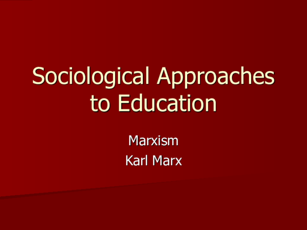 (PPT) Marxism and Education