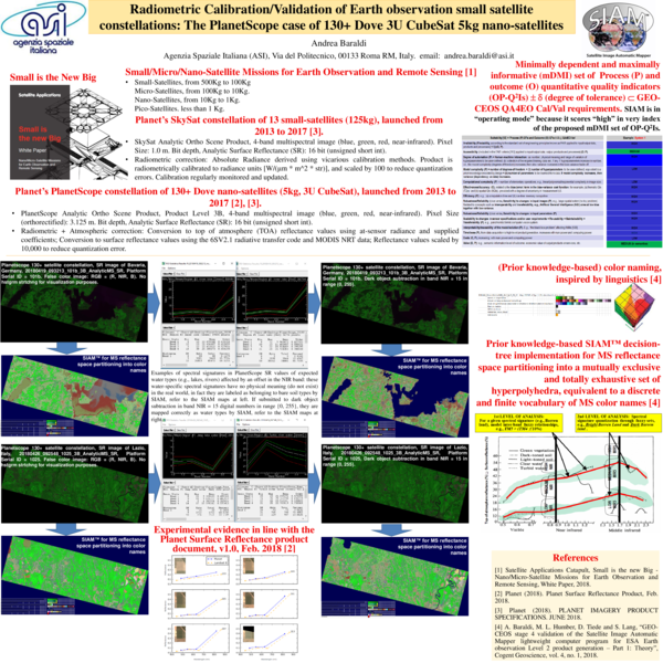 (PDF) Radiometric Calibration/Validation of Earth observation small ...
