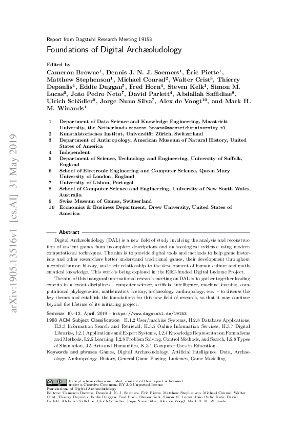 Foundations of Digital Archæoludology