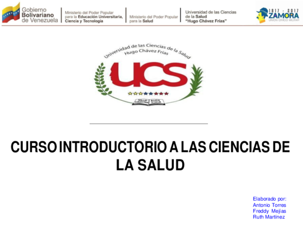 (PDF) CURSO INTRODUCTORIO A LAS CIENCIAS DE LA SALUD
