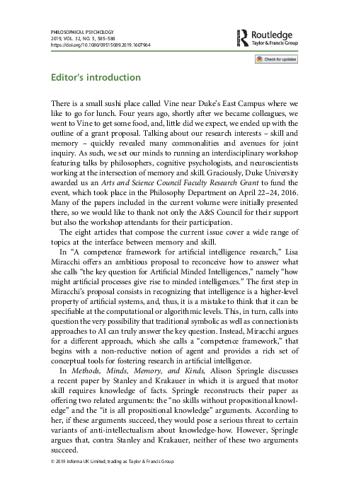 (PDF) Editor's introduction