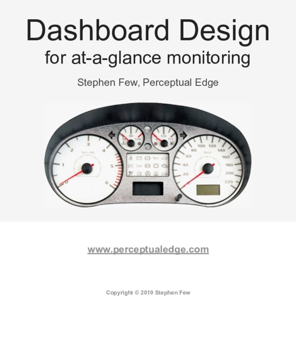 PDF) Dashboard Design for at-a-glance monitoring