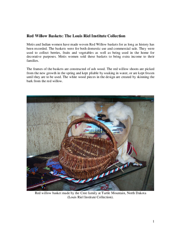 (PDF) Red Willow Baskets Lawrence Barkwell Academia.edu