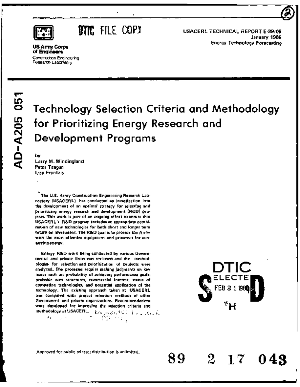 (PDF) O Technology Selection Criteria and Methodology oL for ...