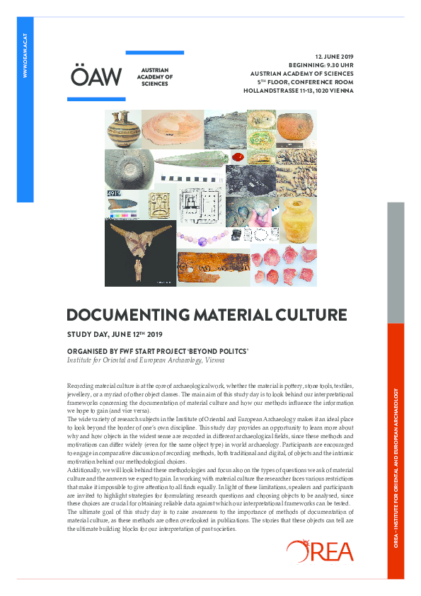 (PDF) Documenting Material Culture Bettina Bader Academia.edu