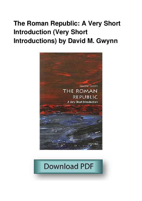 The Roman Republic: A Very Short Introduction (Very Short Introductions)