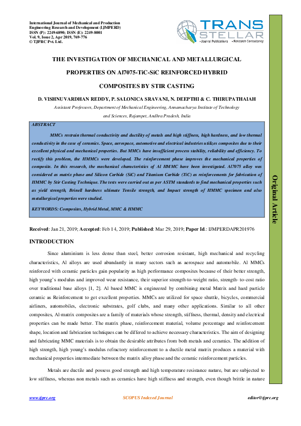 (PDF) THE INVESTIGATION OF MECHANICAL AND METALLURGICAL PROPERTIES ON ...
