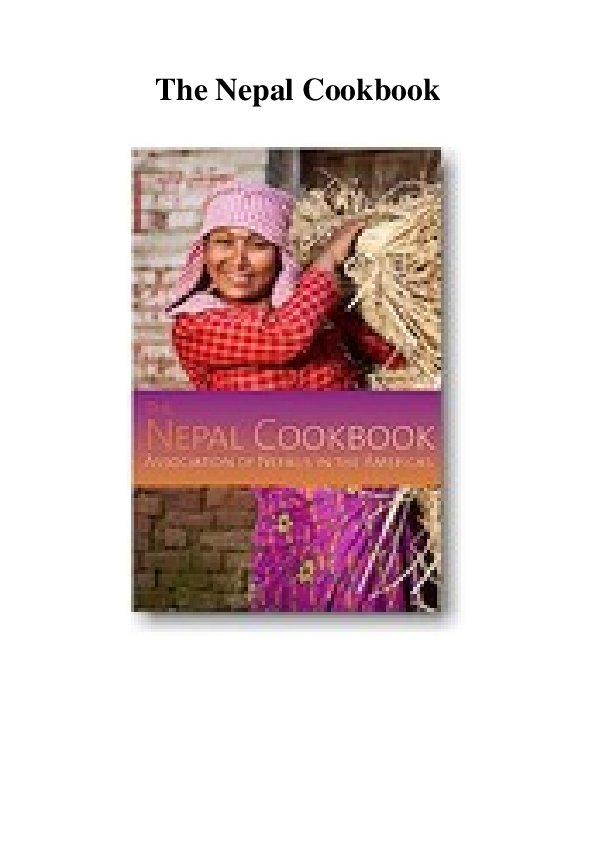 (PDF) The Nepal Cookbook Ula Saito Academia.edu