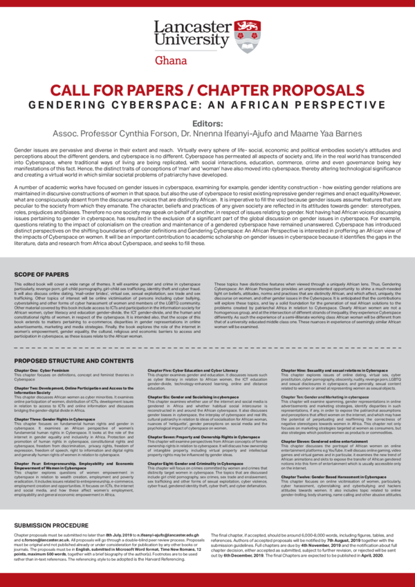 (PDF) CALL FOR PAPERS / CHAPTER PROPOSALS