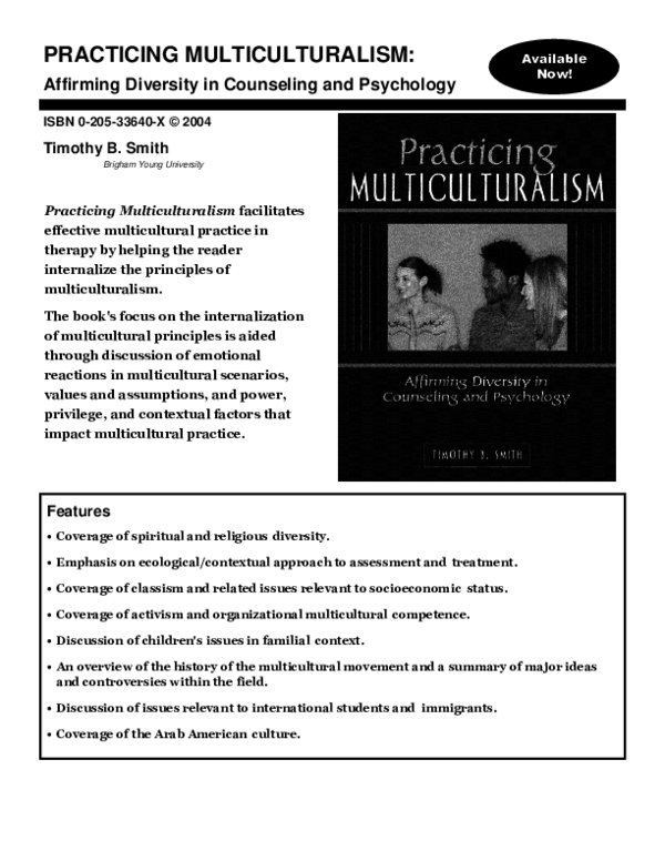 (DOC) Practicing Multiculturalism: Affirming Diversity in Counseling ...